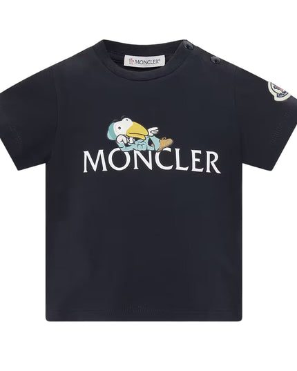 Kids Atelier-Moncler-Duck Logo Cotton T-Shirt