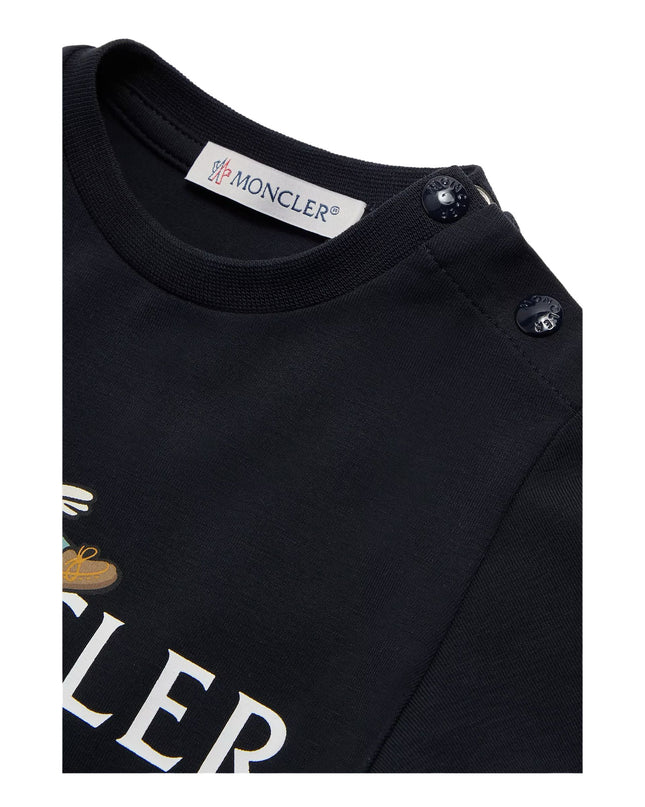 Kids Atelier-Moncler-Duck Logo Cotton T-Shirt