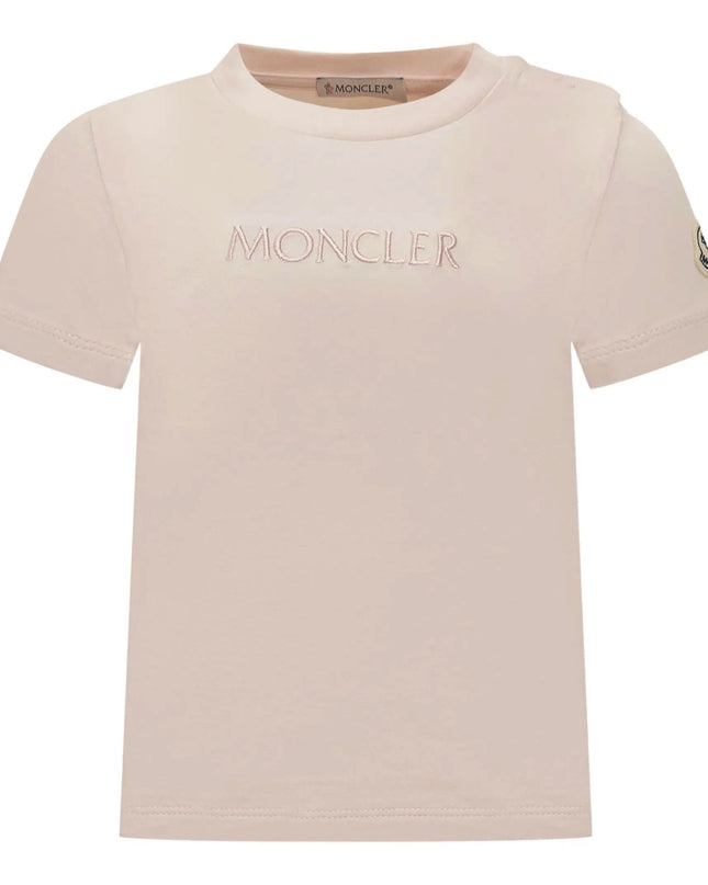 Kids Atelier-Moncler-Embroidered Logo Cotton T-Shirt