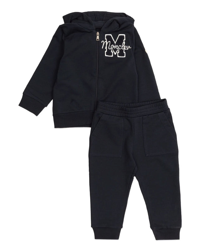 Kids Atelier-Moncler- Embroidered Teddy Logo Cotton Tracksuit Set