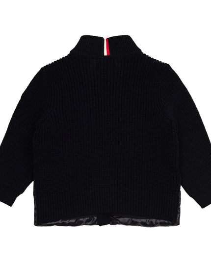 Kids Atelier-Moncler-Padded Wool Zip-Up Cardigan
