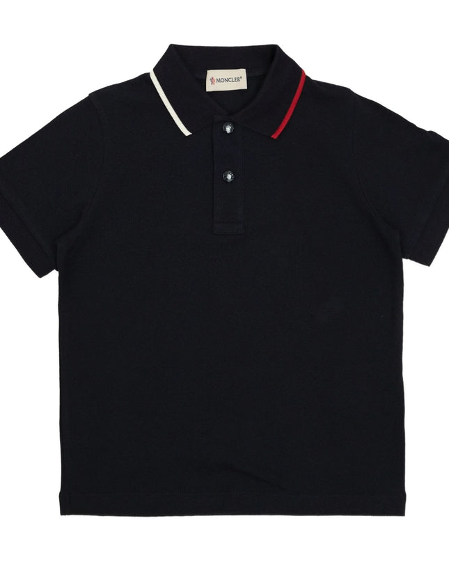 Kids Atelier-Moncler-Cotton Piquet Polo Shirt