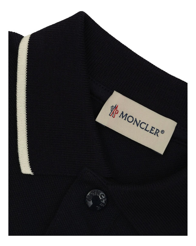 Kids Atelier-Moncler-Cotton Piquet Polo Shirt