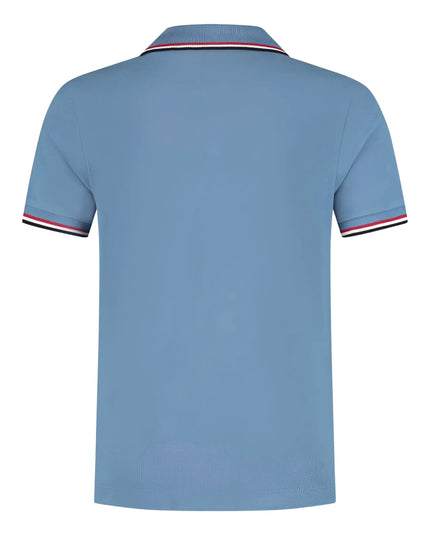 Kids Atelier-Moncler-Tricolor-Trimmed Cotton Piquet Polo Shirt