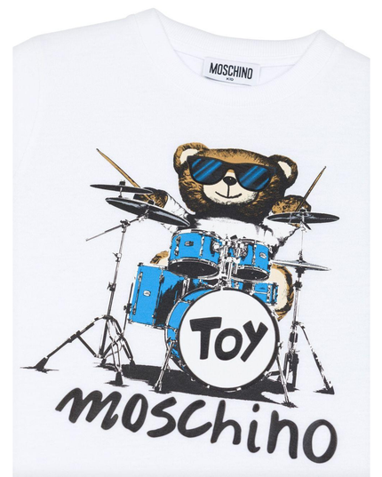 Kids Atelier-Moschino-White T-Shirt for Children