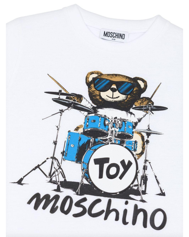 Kids Atelier-Moschino-White T-Shirt for Children