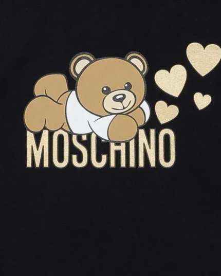 Kids Atelier-Moschino-Front Logo Black Dress