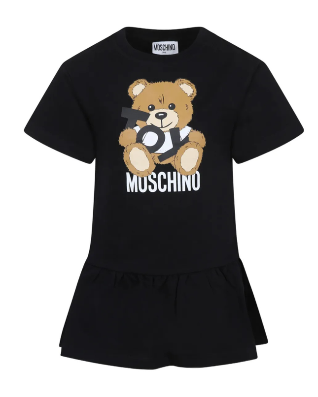 Kids atelier-Moschino-Black Teddy Bear Dress