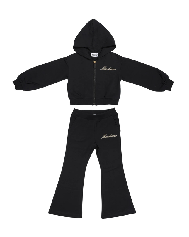 Kids Atelier-Moschino-Black Tracksuit Set