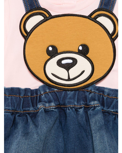 Kids Atelier-Moschino-Short Sleeve Tee and Overall Skirt