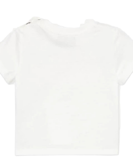 Kids Atelier-Moschino-Baby Girls Bear Logo T-Shirt in Ivory
