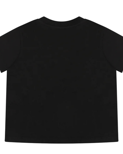 Kids atelier-Moschino-Black T-Shirts with Logo