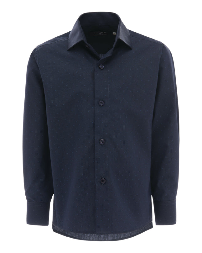 kids-atelier-moustache-kid-baby-boy-navy-dotted-print-dress-shirt-22m15-navy
