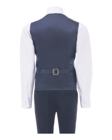 kids atelier moustache Navy Blue Peak Lapel Tuxedo