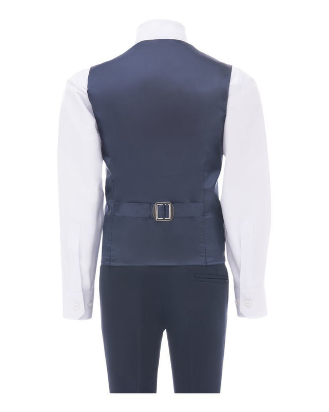 kids atelier moustache Navy Blue Peak Lapel Tuxedo