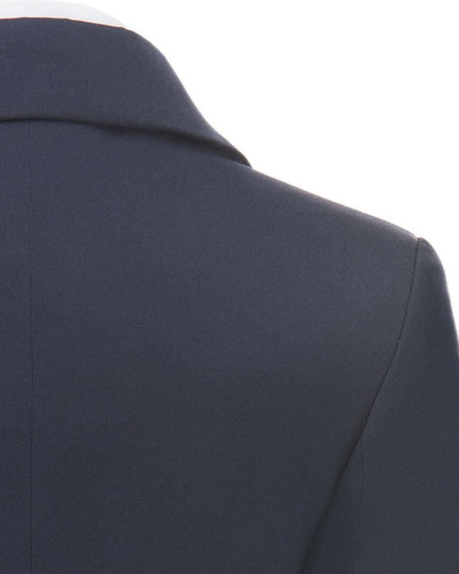 kids atelier moustache Navy Blue Peak Lapel Tuxedo