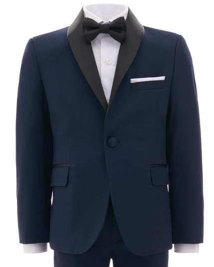 kids atelier moustache Navy Shawl Lapel Suit