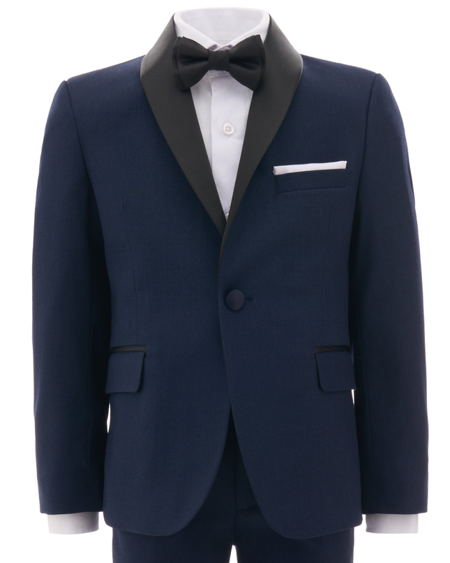 kids atelier moustache Navy Shawl Lapel Suit