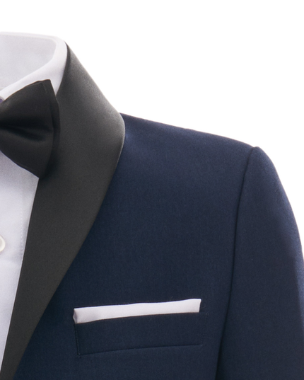 kids atelier moustache Navy Shawl Lapel Suit