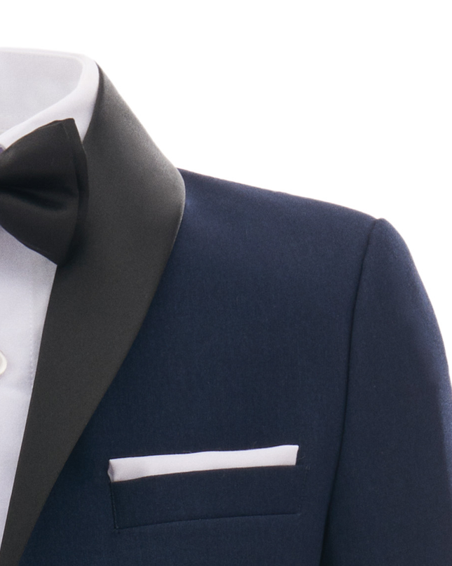 kids atelier moustache Navy Shawl Lapel Suit