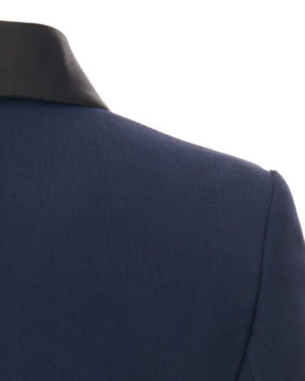kids atelier moustache Navy Shawl Lapel Suit