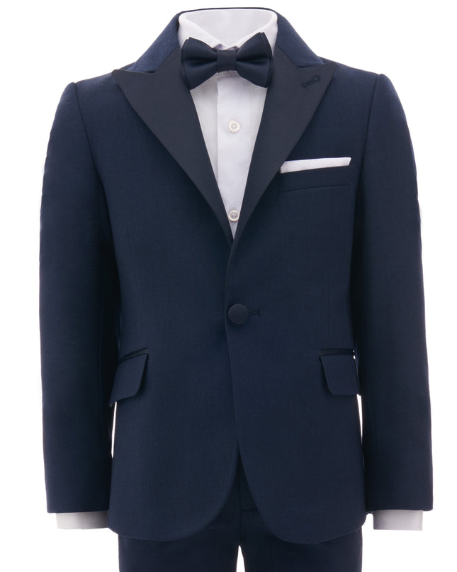 kids atelier moustache Navy Peak Lapel Suit