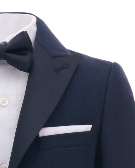 kids atelier moustache Navy Peak Lapel Suit