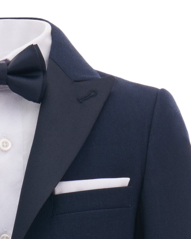 kids atelier moustache Navy Peak Lapel Suit