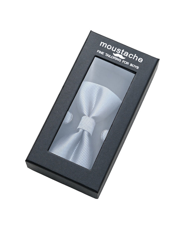 Silver Crosshatch Bowtie set