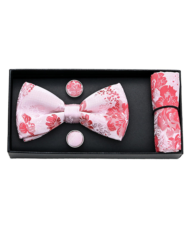 moustache-kids-pink-red-floral-bowtie-cufflinks-square-set-ma42012