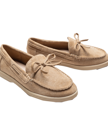 Beige Suede Formal Laced Dress Shoes