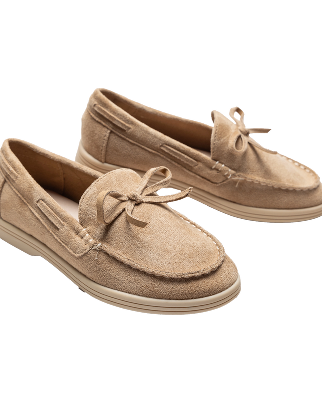 Beige Suede Formal Laced Dress Shoes
