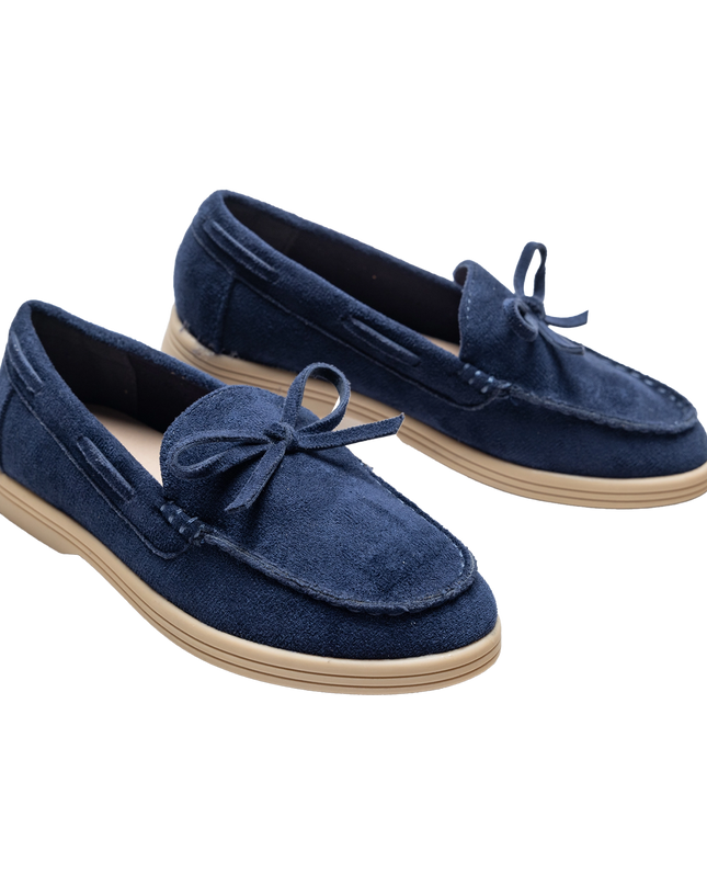 Navy Suede Formal Laced Dress Shoes