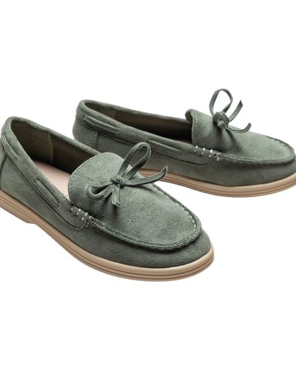 Olive Suede Formal Laced Dress Shoes