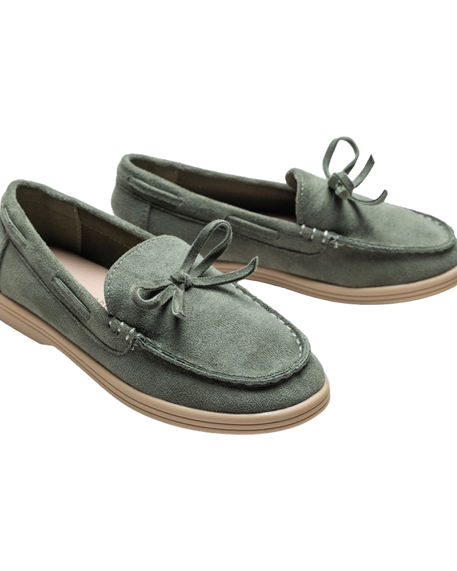 Olive Suede Formal Laced Dress Shoes