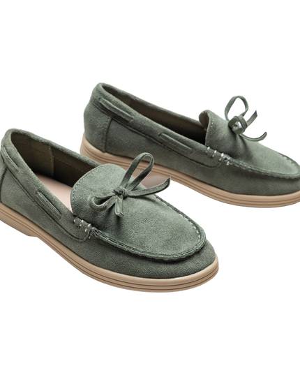 Olive Suede Formal Laced Dress Shoes