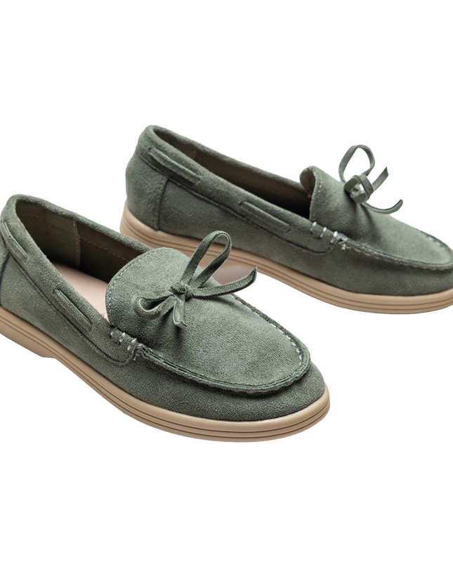 Olive Suede Formal Laced Dress Shoes
