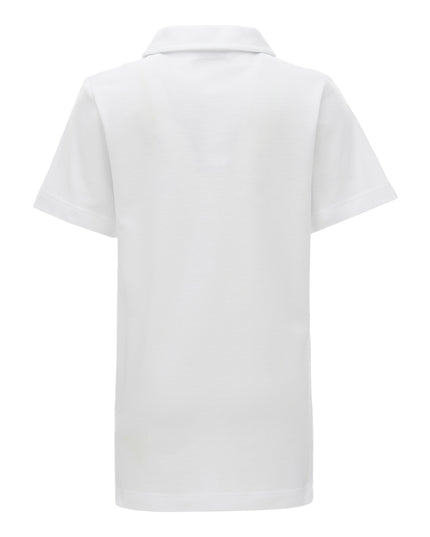 White Solid Logo Polo