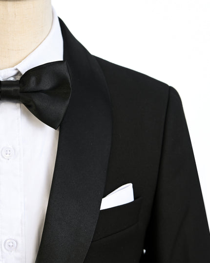 Black Shawl Lapel Wool Suit