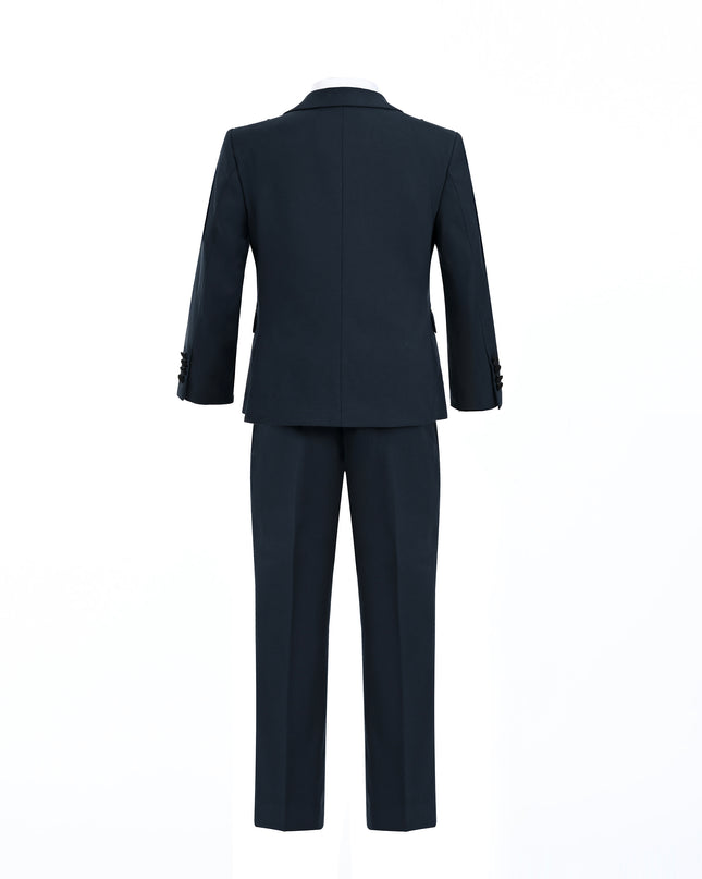 Navy Shawl Lapel Wool Suit