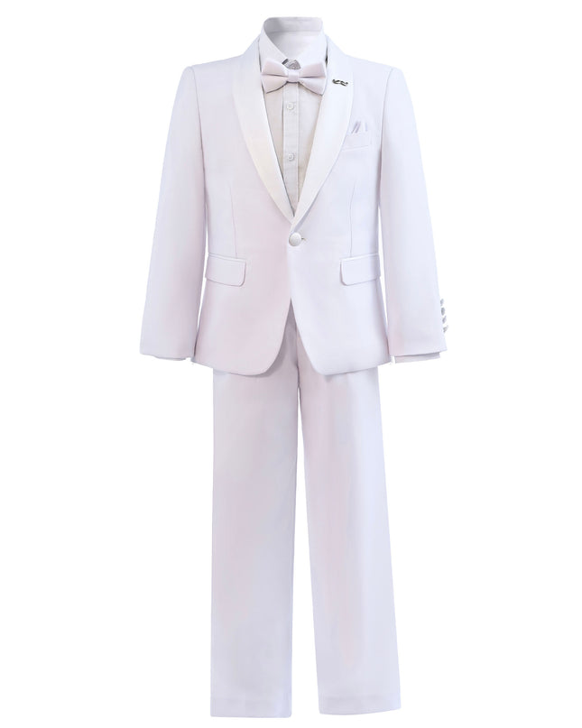 White Shawl Lapel Wool Suit