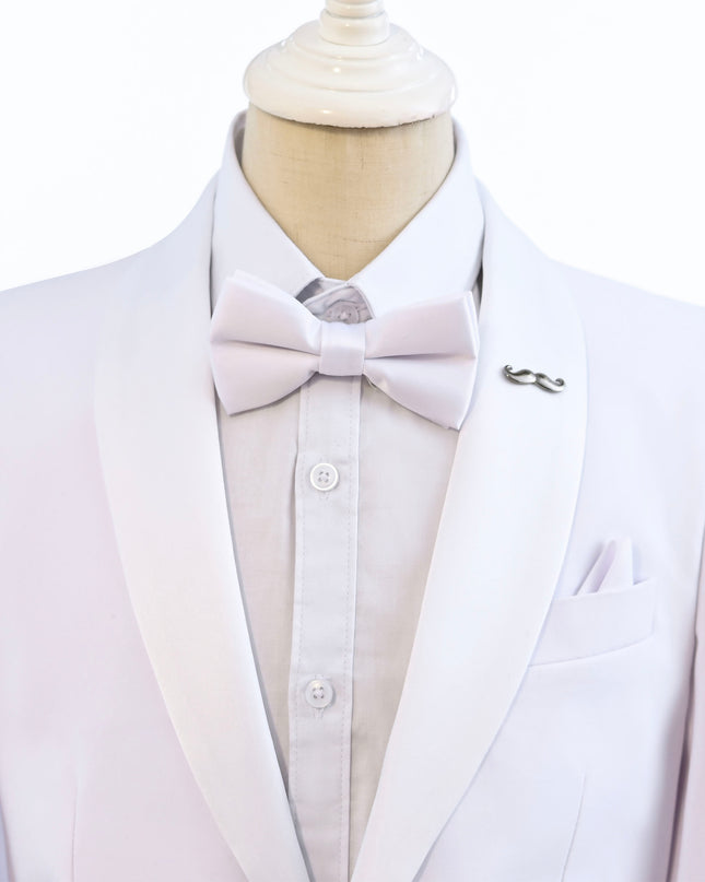 White Shawl Lapel Wool Suit
