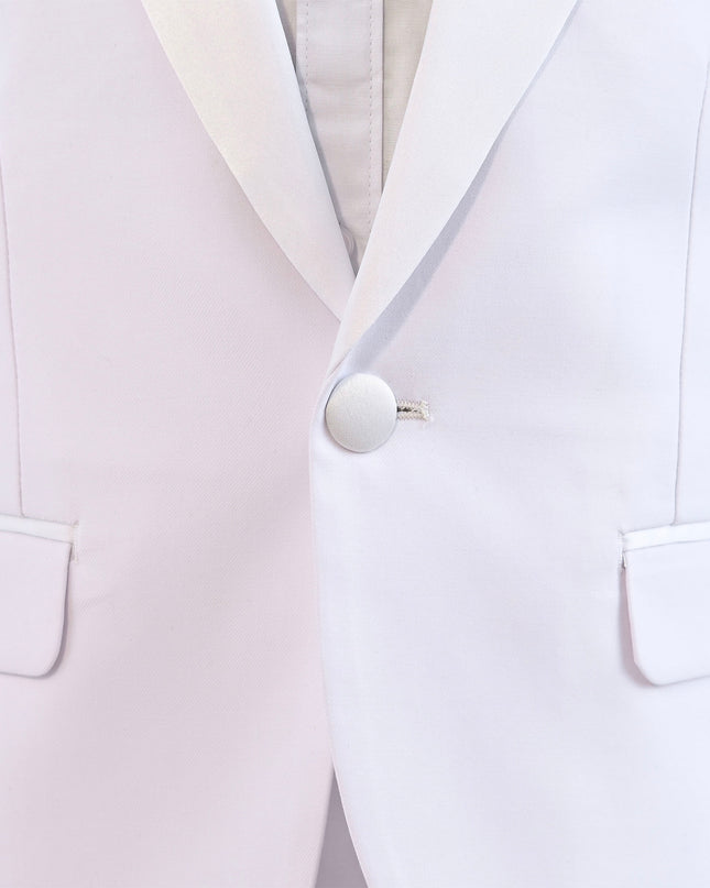 White Shawl Lapel Wool Suit