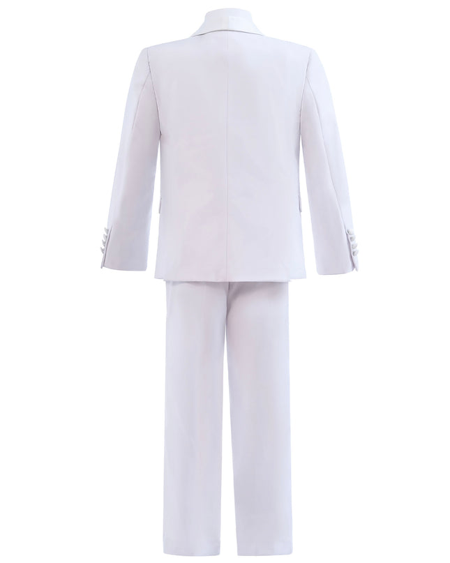 White Shawl Lapel Wool Suit
