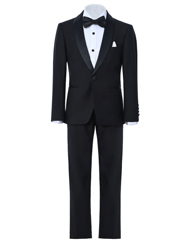 Black Moustache Shawl Lapel Tuxedo Set