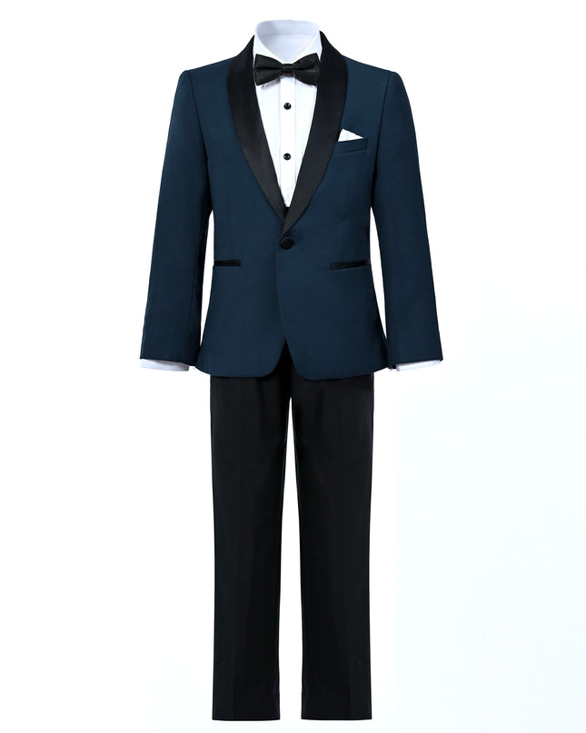 Navy Moustache Shawl Lapel Tuxedo Set