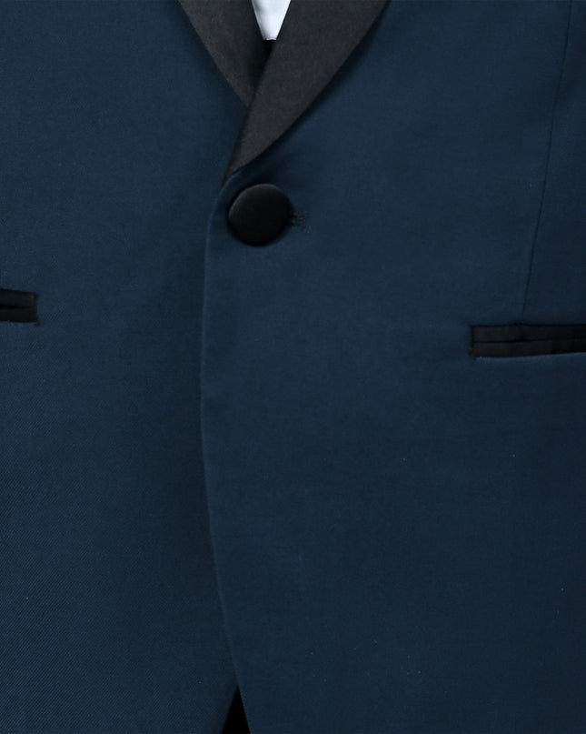 Navy Moustache Shawl Lapel Tuxedo Set