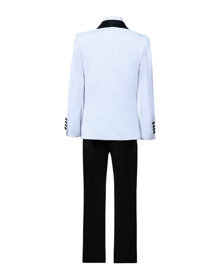White Moustache Shawl Lapel Tuxedo Set