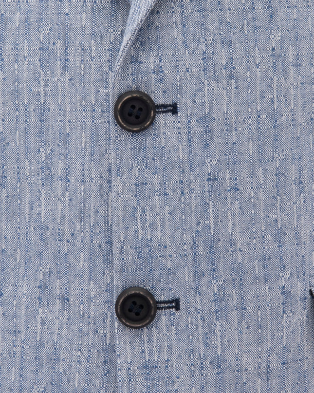 kids-atelier-moustache-Blue Tweed Peak Lapel Blazer