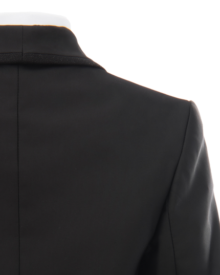 kids atelier moustache Black Glitter Trim Suit